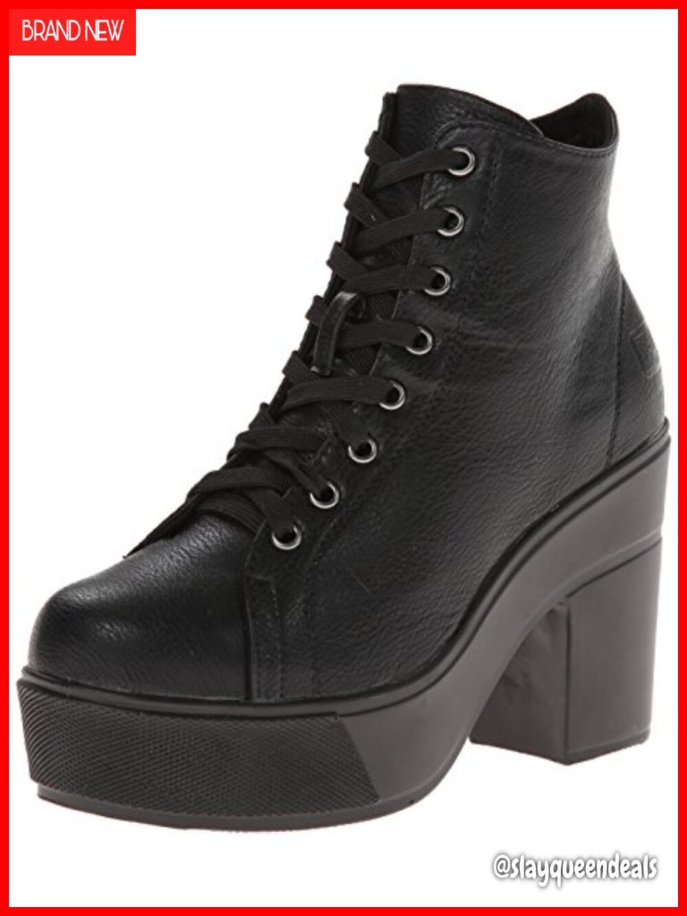 Faux Leather Campus Queen Canvas Combat Bootie